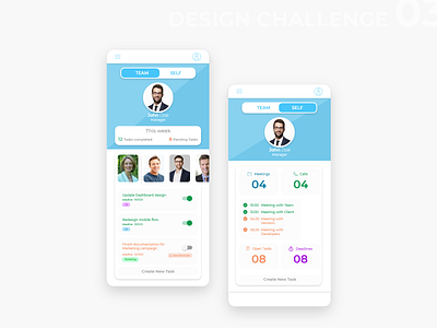 Designing a Task Manager Application for a Team app design flat ui ux web