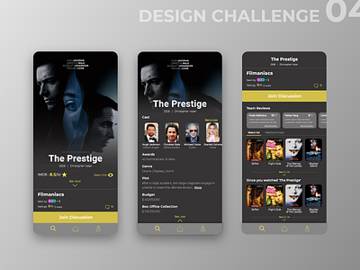 Movie Watching Application for you and your friends. app design friends movie app ui ux