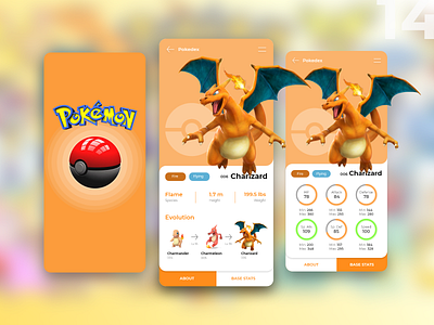 Pokedex Application....more coming soon adobe xd app app design design flat mobile pokemon pokemongo ui uidesign ux uxdesign