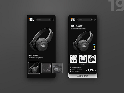 JBL Headphone E-commerce application adobe xd app app design branding design ecommerce flat mobile ui uidesign ux uxdesign