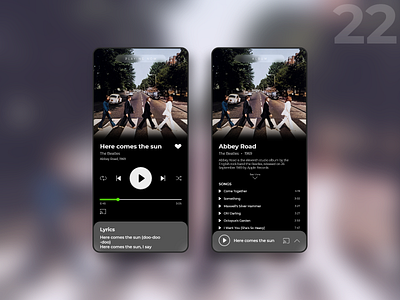 Music player application for mobile adobe xd app app design beatles design mobile music music app music player music player ui ui uidesign ux uxdesign