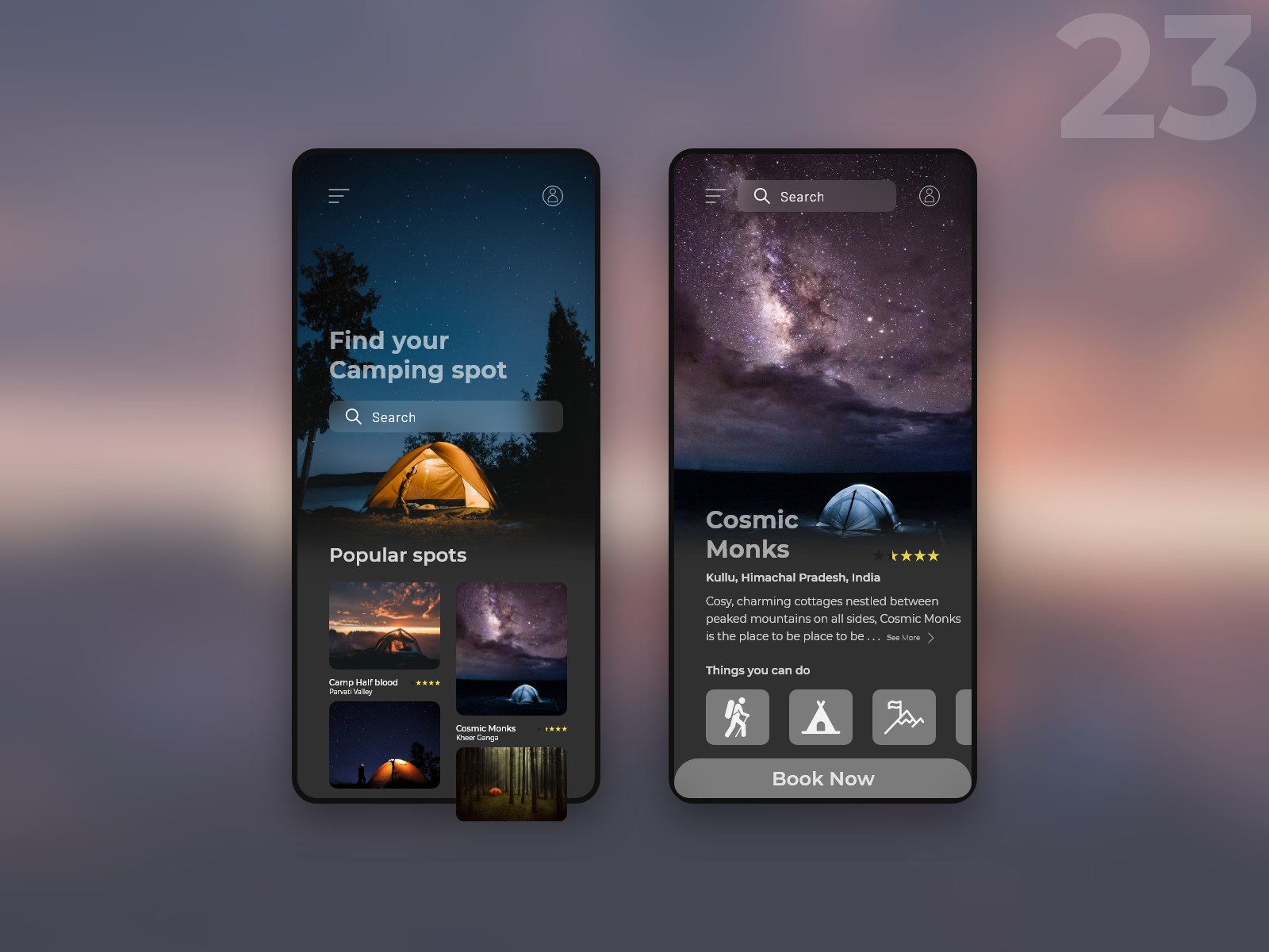 Mobile application for Camping adventures by Ayan Choudhury on Dribbble