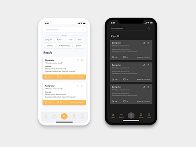 Word Searching App app design ios ui ux