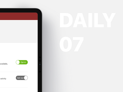 Settings | daily ui daily ui daily ui 007