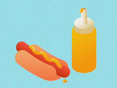 Hotdog art artwork bread delicious food hotdog illustrate illustration illustrator mustard sauce sausage tasty yummt