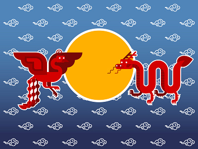 Chinese Phoenix & Chinese Dragon