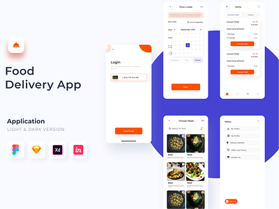 Food Delivery app clean delivery food mobile uidesign