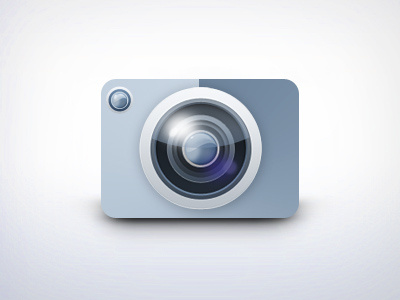 Flat Camera Icon abstract blue camera flat icon lens