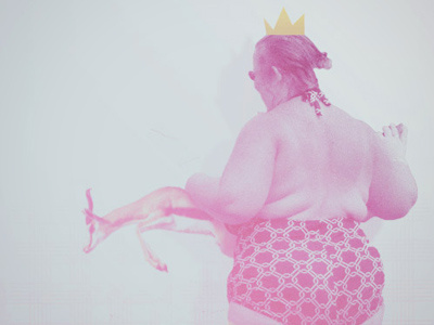 The Princess and Gazelle beach collage crown gazelle magenta photoshop princess swimsuit teal