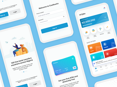 UX design of a virtual banking system