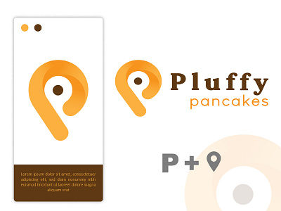 Pluffy Pancake branding design flat food icon illustration logo minimal pancake vector