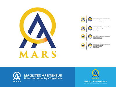 Mars UAJY branding design flat logo vector