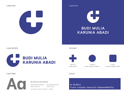 Logo Budi Mulia Karunia Abadi branding design health heart hospital hospitality logo minimal vector