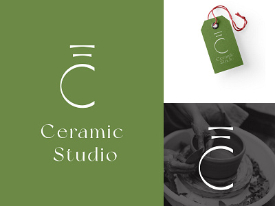 Concept Logo EC Ceramic Studio branding design logo vector