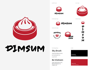 DIMSUM LOGO asia branding design dimsum flat food logo minimal vector