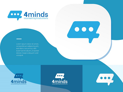 4 minds 4 branding chat consulting graphic design logo mind psycology think vector