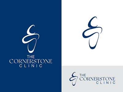 Corner Stone Clinic Logo Design Concept branding clinic design flat heatlh icon logo medical minimal stacking stone stone traditional medical vector