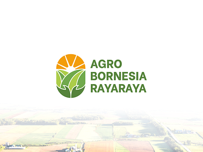 AGRO BORNESIA RAYARAYA agriculture agro branding design farm flat icon logo minimal vector