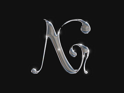 Monogram AG branding chrome design flat icon logo minimal monogram type vector