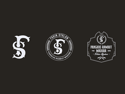 Pangkas Rambut Madura Fahim Syalam - Logo Design Concepts barbershop branding logo logobarbershop logovintage retro vector vintage