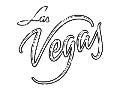 Las Vegas adria molins barcelona branding brush caligrafia calligraphy effects lettering logo neon typography virgulillas