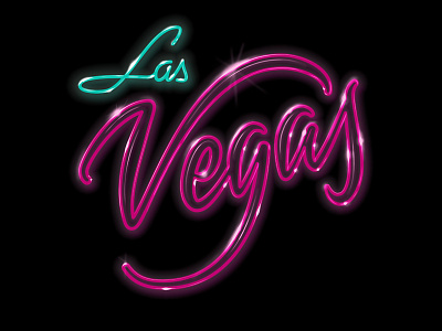 Las Vegas color adria molins barcelona branding brush caligrafia calligraphy effects lettering logo neon typography virgulillas