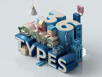 36 Days of Type 36dayoftype 36days 36daysoftype07 3d c4d colors graphic instagram isometric shape