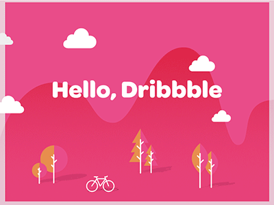 Hi, Dribbble after effects illustration