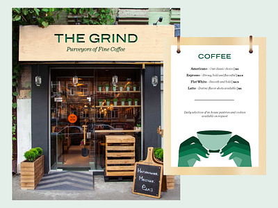 The Grind branding identity typography