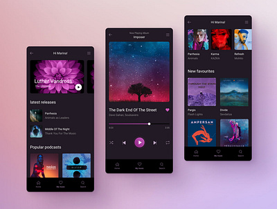 Music player app music player product ui ux