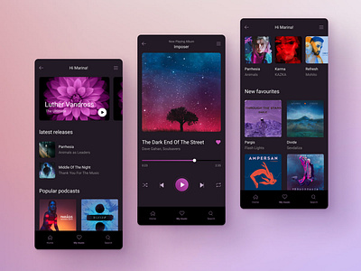 Music player app music player product ui ux