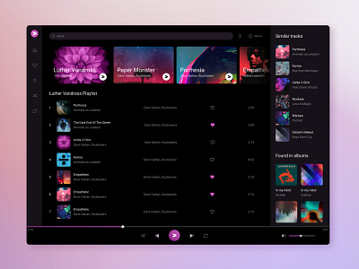 Music player app music player product ui ux