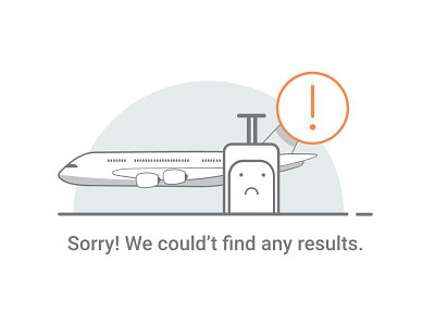 Sorry! We could’t find any results booking flights illustration travel