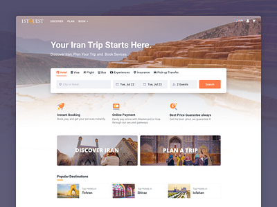 1stQuest homepage Concept 1stquest booking flights hotel insurance iran iranian isfahan shiraz tehran travel traveling trip visa