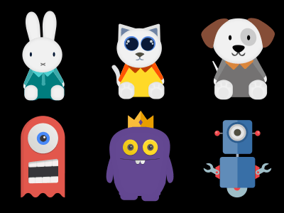 Sticker Designs characters chat illustrations kids mobile stickers