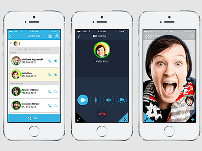 Video Call ios mobile ui