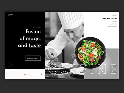 chef website design blackui darkui chef cuisine minimilist