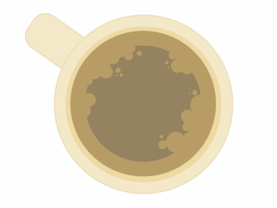 Animated Coffee Cup after effects animation breakfast coffee flat design froth illustration