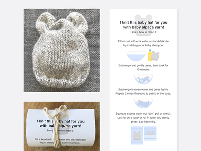 🧶 Knitting care instructions 🧶 instructions knitting print design