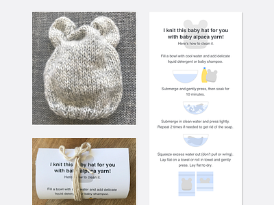 🧶 Knitting care instructions 🧶