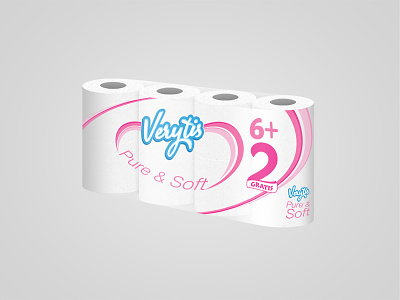 Verytis Pure & Soft cover design packaging paper pure soft toilet