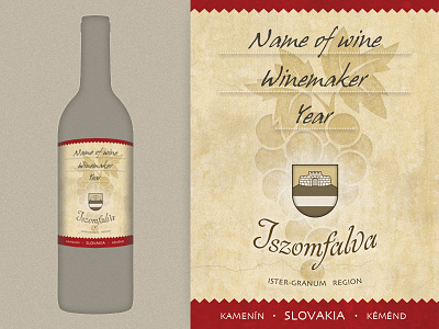 Iszomfalva iszomfalva kamenin label slovakia wine