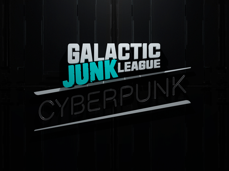 Galactic Junk League Cyberpunk 3d animation blender cyberpunk galactic gif junk league logo neon