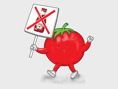 Tomato Protest illustration ketchup protest t shirt tee tomato