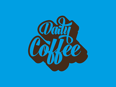 Daily Coffee blue coffee coffee cup coffee shop coffeeshop coffeevibe dailycoffee dailylogochallenge hand letter hand lettered hand letters handlettering logo