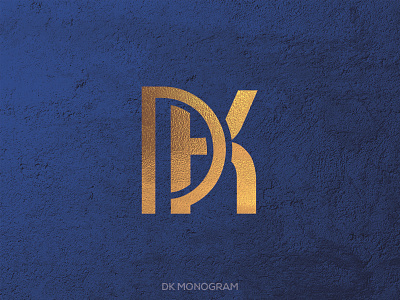 DK Monogram Logo Mockup