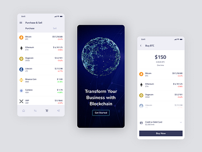 Blockchain App UI Design