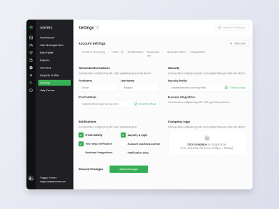 SaaS Dashboard UI