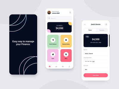 Minimal Fintech Mobile App