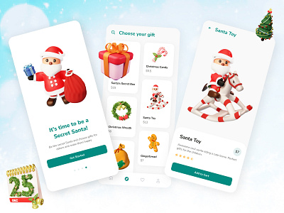Merry Christmas app design app ui christmas christmas ui ecommerce merry christmas mobile mobile app mobile ui purchase shopping ui design